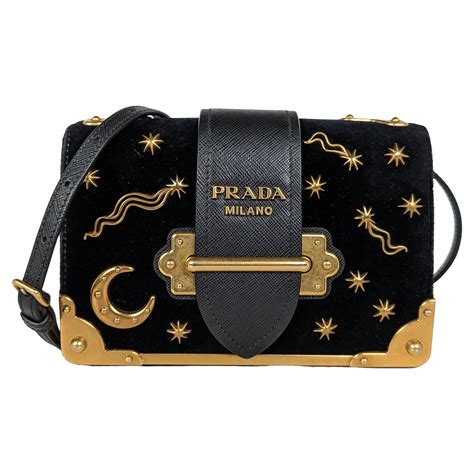 prada black moon stars bag